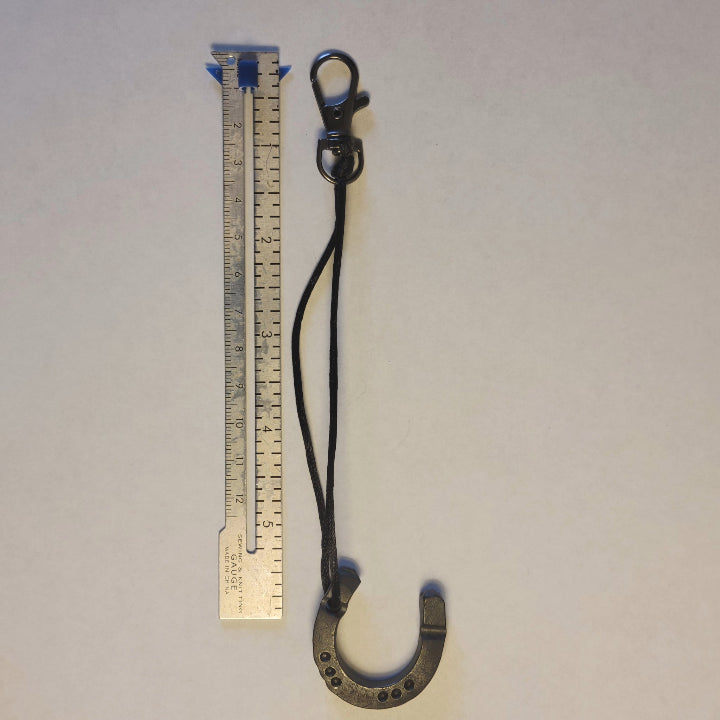 horseshoe keychain with lanyard and snap