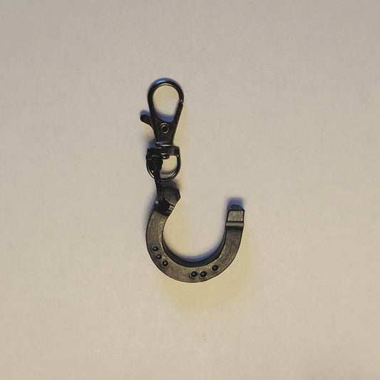 hand-forged horseshoe keychain with snap