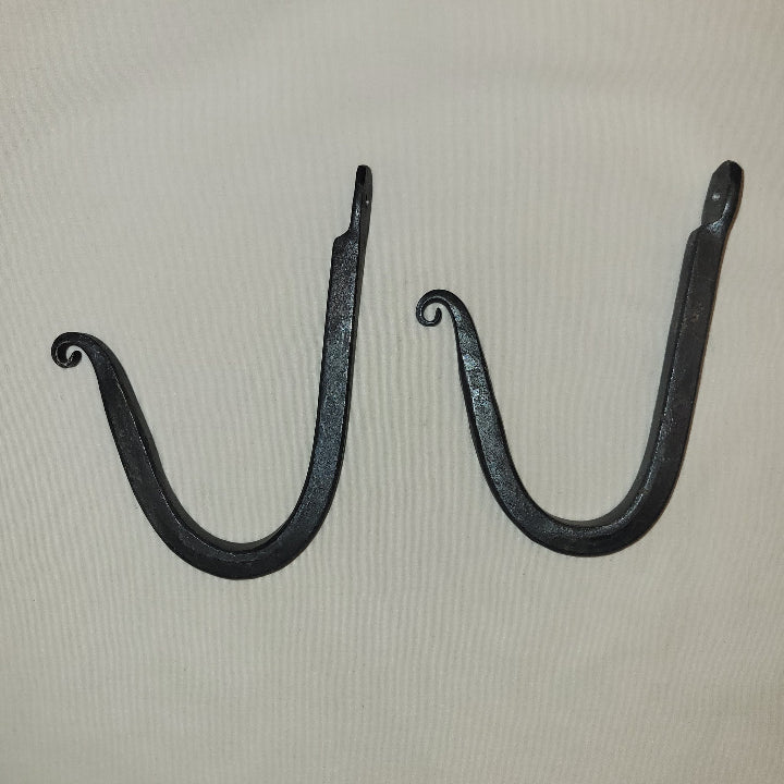 hand forged metal wall hooks-side