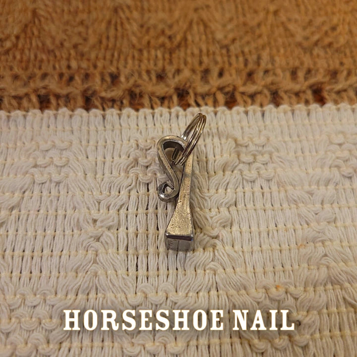 horseshoe nail keychain