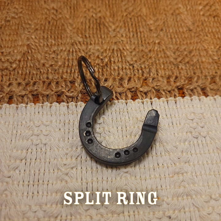 horseshoe keychain with split ring