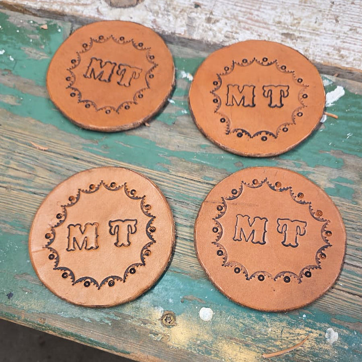 set of 4 custom coaster with MT and border