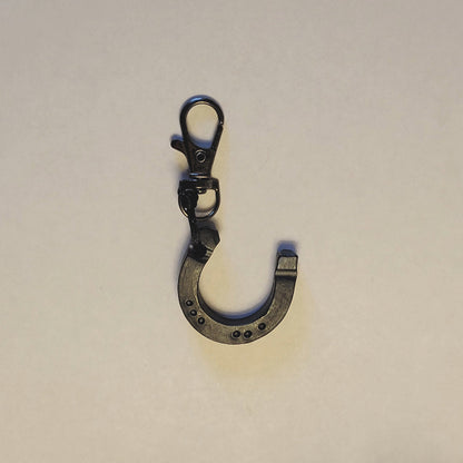 hand-forged horseshoe keychain with snap