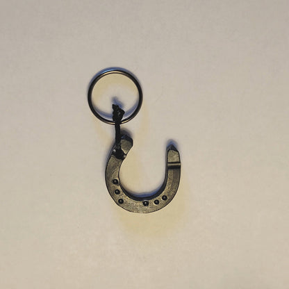 hand-forged horseshoe keychain