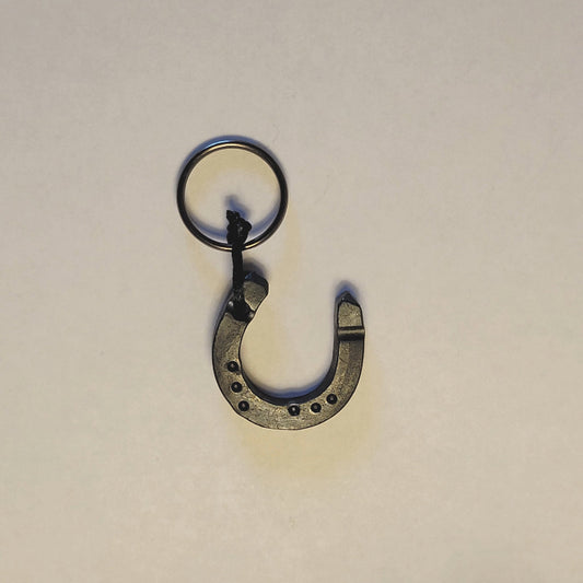 hand-forged horseshoe keychain