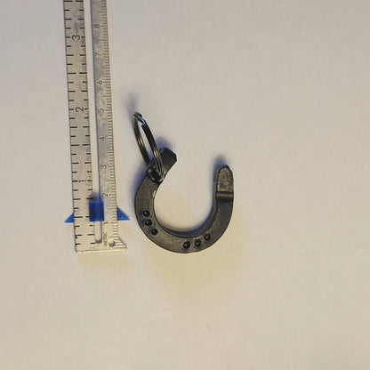 hand-forged horseshoe keychain