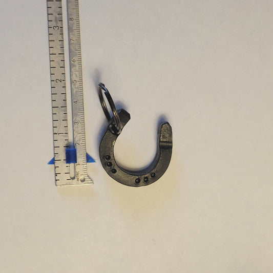 hand-forged horseshoe keychain