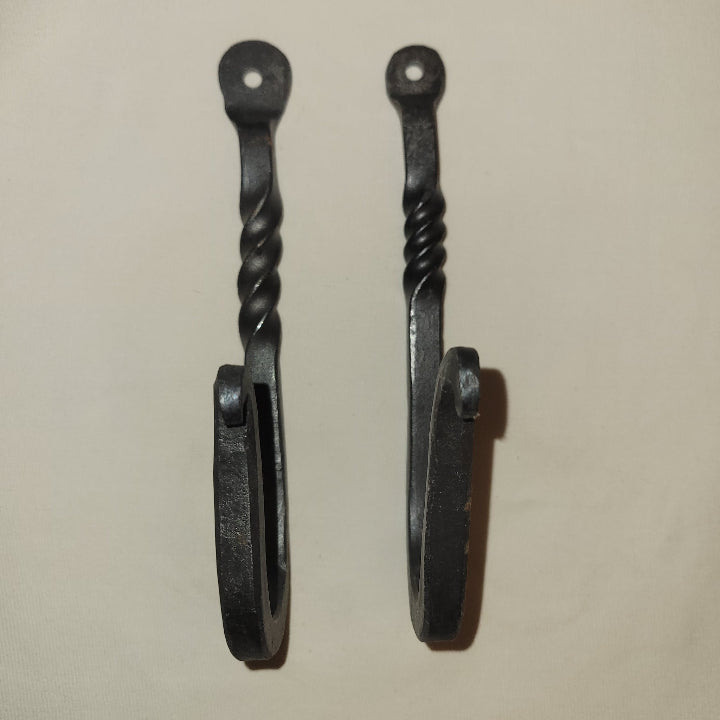 hand forged twisted metal wall hooks