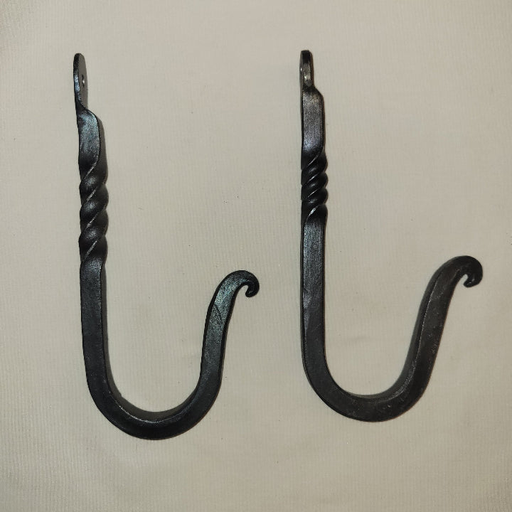 hand forged twisted metal gun hooks